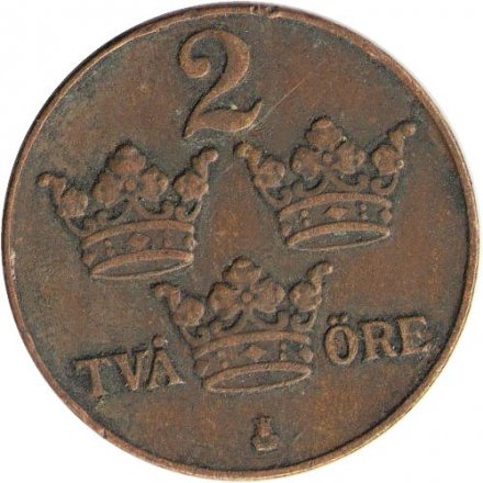 Швеция 2 эре 1925 год