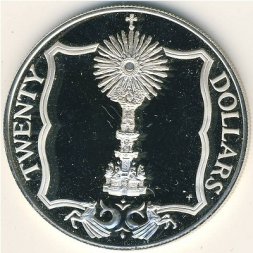 Виргинские острова 20 долларов 1985 год