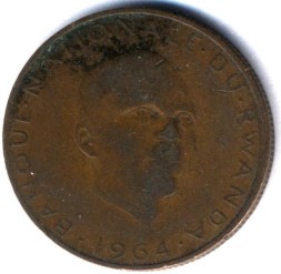 Монета Руанда 5 франков 1964 год