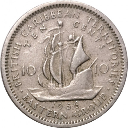 Восточные Карибы 10 центов 1956 год
