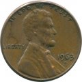 США 1 цент 1963 год - Авраам Линкольн (D)