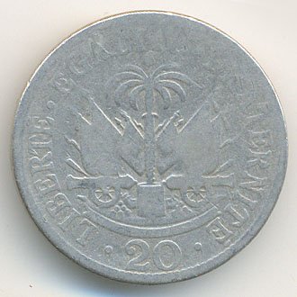 Гаити 20 сантимов 1907 год