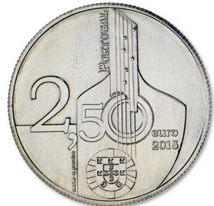 Португалия 2,5 евро 2015 год - Нематериальное культурное наследие - Фаду