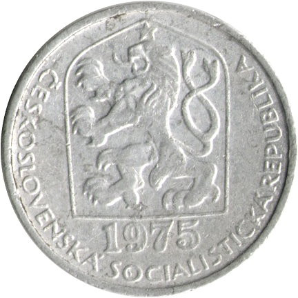 Чехословакия 10 геллеров 1975 год