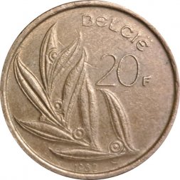 Бельгия 20 франков 1982 год BELGIE