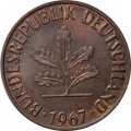 ФРГ 2 пфеннига 1967 год - J