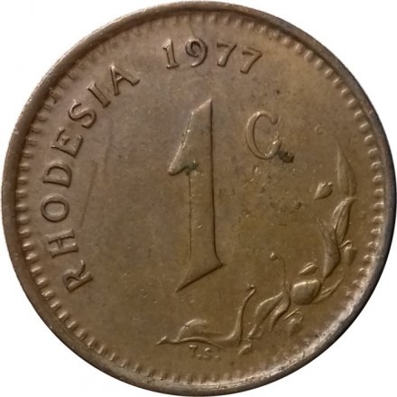 Родезия 1 цент 1977 год
