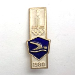 Значок. Олимпиада 1980 Плавание