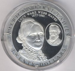 Либерия 20 долларов 2003 год - Люси Уэбб Хейз