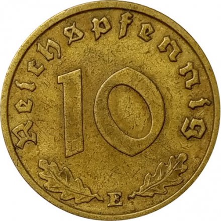 Третий Рейх 10 рейхспфеннигов 1937 год (E)