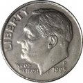 США 1 дайм (10 центов) 1995 год - Франклин Рузвельт (P)