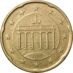 Германия 20 евроцентов 2015 год (D)