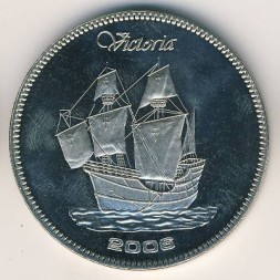 Монета Сомали 25 шиллингов 2006 год - Флагманский корабль «Виктория»