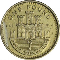 Гибралтар 1 фунт 2002 год  (AE)