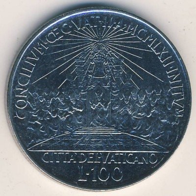 Ватикан 100 лир 1962 год - Папа Иоанн XXIII. Второй Вселенский собор