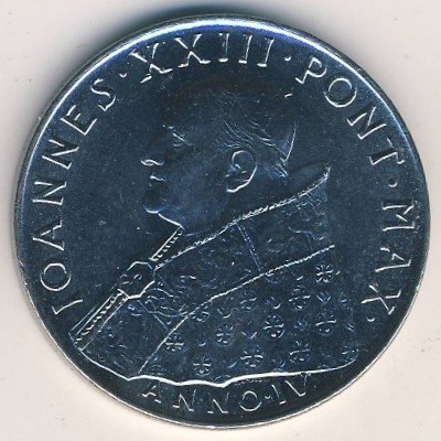 Ватикан 100 лир 1962 год - Папа Иоанн XXIII. Второй Вселенский собор