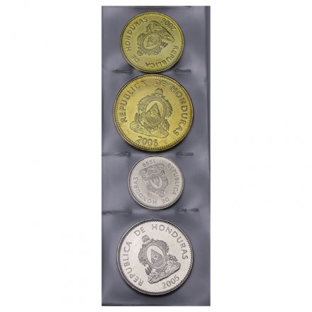 Набор из 4 монет Гондурас 1999-2006 год (в запайке)