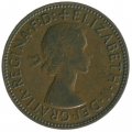 Великобритания 1/2 пенни 1957 год