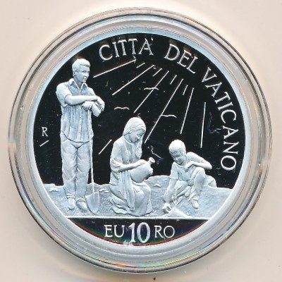 Ватикан 10 евро 2010 год