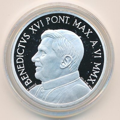 Ватикан 10 евро 2010 год
