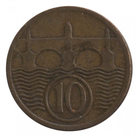 Чехословакия 10 гелеров 1924 год