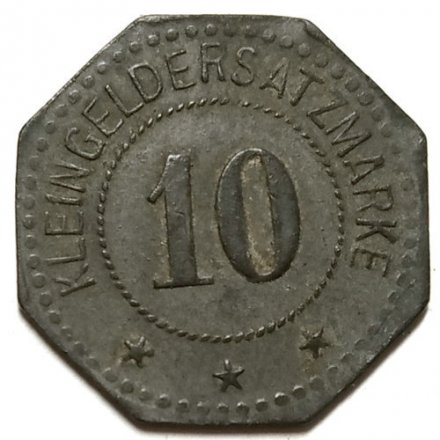 Германия (Фленсбург) 10 пфеннигов 1917 год (нотгельд)