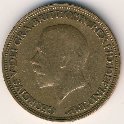 Великобритания 1/2 пенни 1933 год