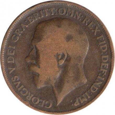 Великобритания 1 пенни 1915 год - Король Георг V