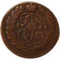 2 копейки 1763 год ММ (большая заготовка) Екатерина II (1762 - 1796) - VF-