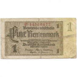 Германия 1 рентная марка 1937 год - F