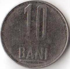 Монета Румыния 10 бани 2009 год