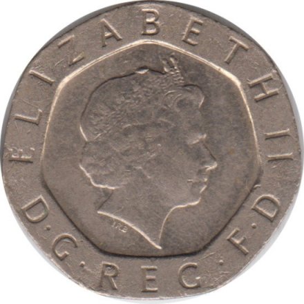 Великобритания 20 пенсов 2001 год