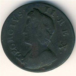 Великобритания 1 фартинг 1735 год