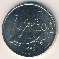 Сан-Марино 100 лир 1993 год