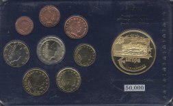 Евро серия Люксембурга 2003-2005 года (8 монет + 1 жетон)