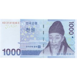Южная Корея 1000 вон 2007 год - UNC