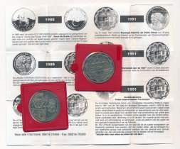 Нидерланды 2 1/2 экю 1991 год с сертификатом
