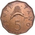 Танзания 5 сенти 1975 год