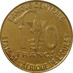 Западная Африка 10 франков 2013 год