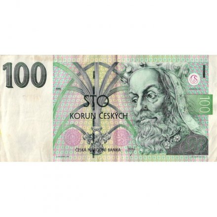 Чехия 100 крон 1995 год - Король Карл IV - VF