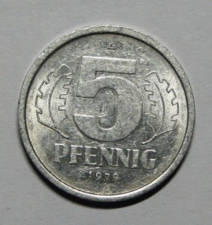 ГДР 5 пфеннигов 1979 год (A)