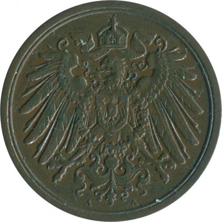 Германия 2 пфеннига 1910 год (A)