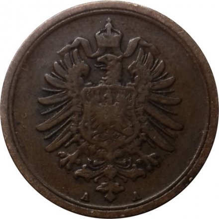 Германия 1 пфенниг 1889 год (A)