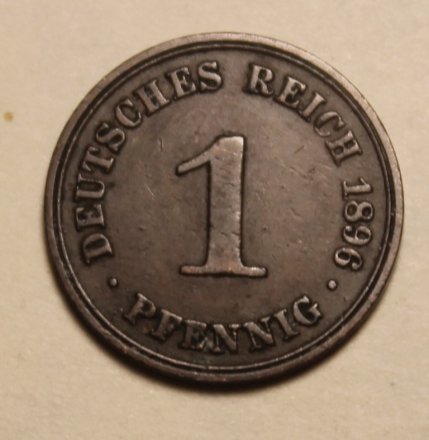 Германия 1 пфенниг 1896 год (A)