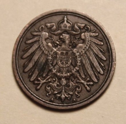 Германия 1 пфенниг 1896 год (A)
