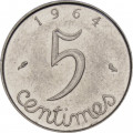 Франция 5 сантимов 1964 год