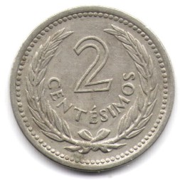 Монета Уругвай 2 сентесимо 1953 год - Хосе Артигас