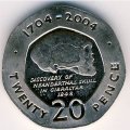 Гибралтар 20 пенсов 2004 год