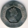 Гибралтар 20 пенсов 2004 год