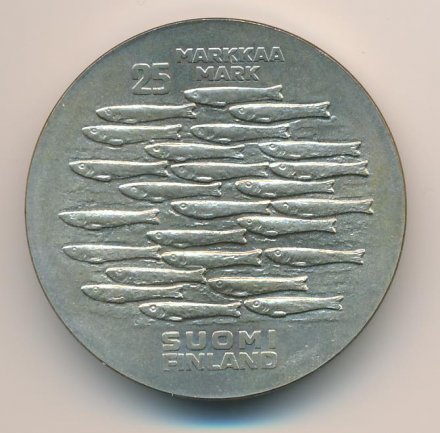 Финляндия 25 марок 1979 год - 750 лет городу Турку